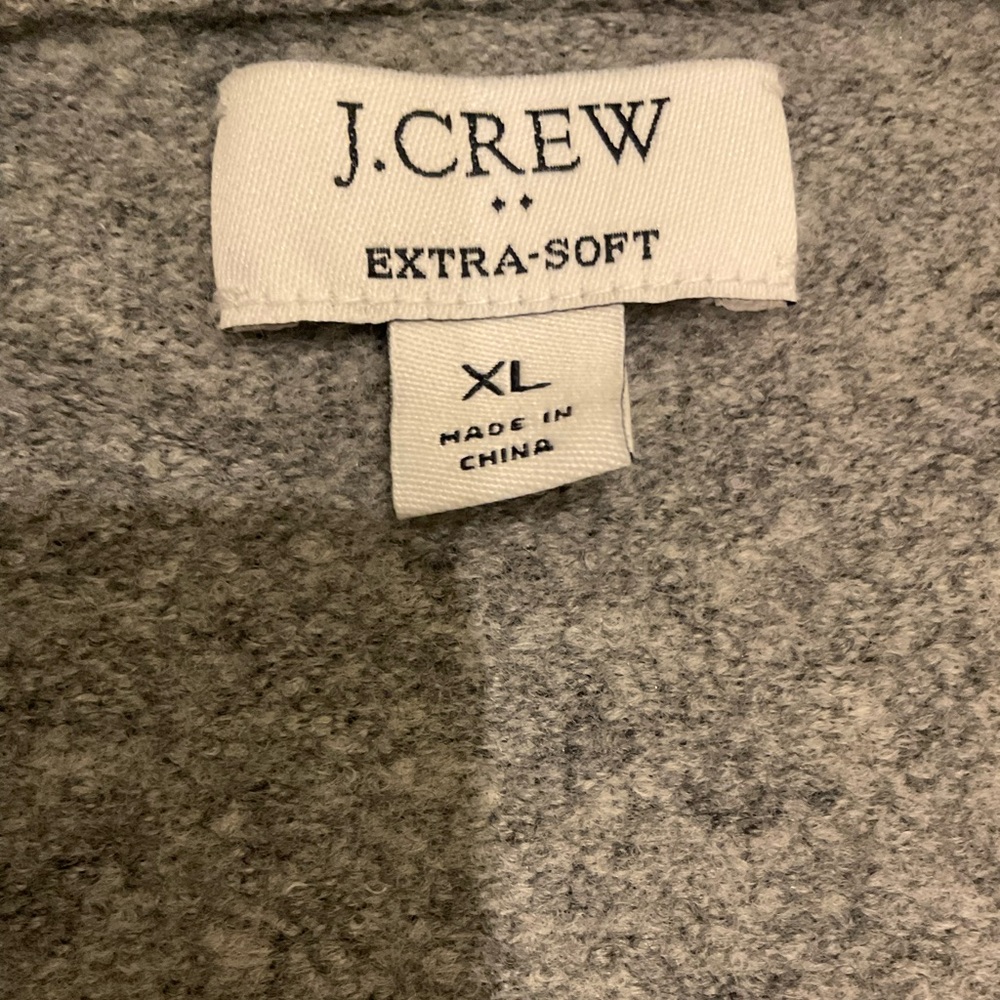J. Crew Factory Gray V-Neck Button Cardigan with Front Pockets - Picture 7 of 8